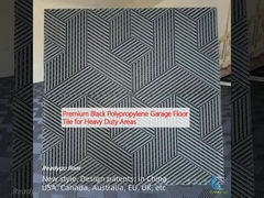 Lớp gạch sàn nhà để xe cao cấp màu đen polypropylene cho các khu vực hạng nặng
