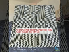 Bầu và hóa chất chống lại sàn nhà để xe nhiều màu sắc có sẵn gạch với nắm