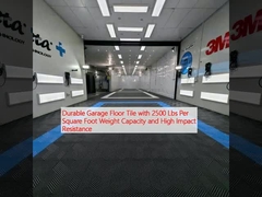 Lớp gạch sàn nhà để xe bền với 2500 lbs mỗi bộ vuông trọng lượng và khả năng chống va chạm cao
