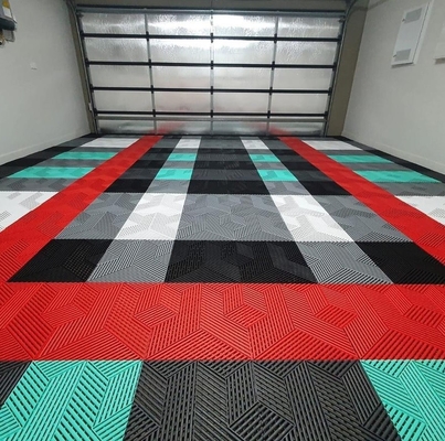 Garagetrac sàn gạch 0.7In Vinyl đen ghép gạch sàn nhà để xe