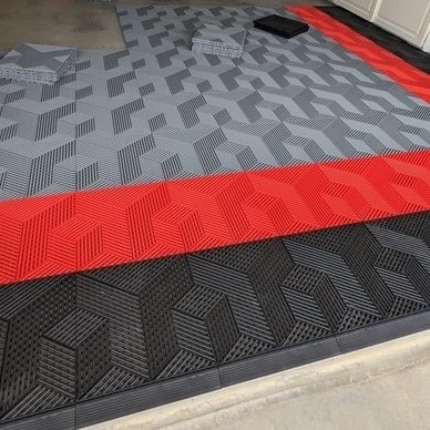 Xám snap cùng nhau garage sàn gạch ODM polypropylene garage sàn