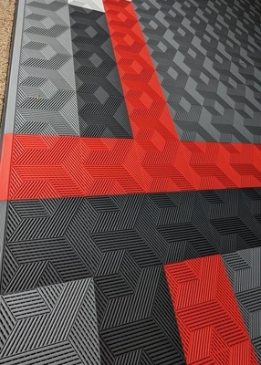 3D Pattern Interlocking Garage Floor Tiles 620g cho mỗi gạch để làm sạch nhanh chóng