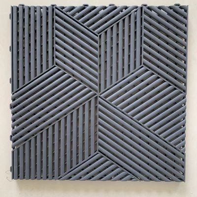 Lớp gạch sàn nhà để xe xưởng bằng nhựa màu xám