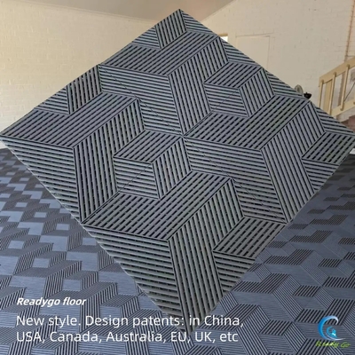 Grey Puzzle Garage Flooring Chất hóa học Proof Garage Tile Quad