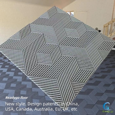25000lbs nhựa ghép nối sàn nhà để xe 3D khối 400x400mm