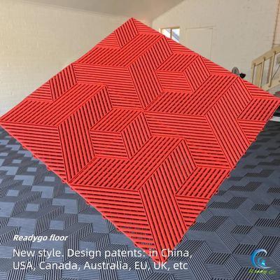 Modern Square Matte Surface Garage Floor Tiles trong màu xám