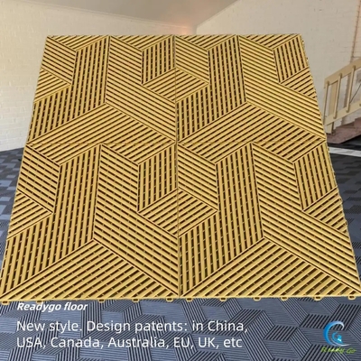 Dễ dàng Dọn dẹp bề mặt Epoxy Ribbed Interlocking Garage Floor Tiles Kháng nhiễm dầu hóa học