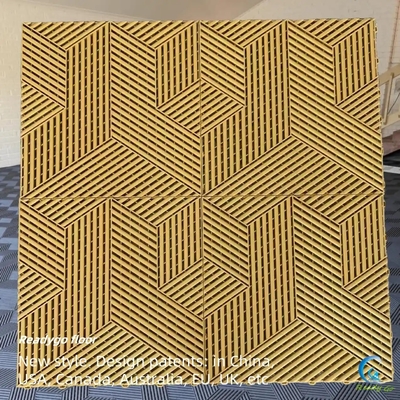 Lớp gạch thảm nhà để xe ngoài trời 40x40 Lớp gạch nhà để xe bằng nhựa cứng
