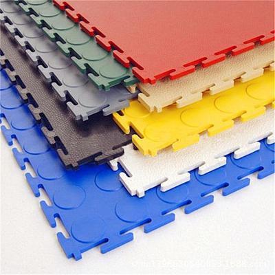 Đô nhà để xe đầy màu sắc 6.5mm PVC gạch sàn ghép nối cho nhà để xe